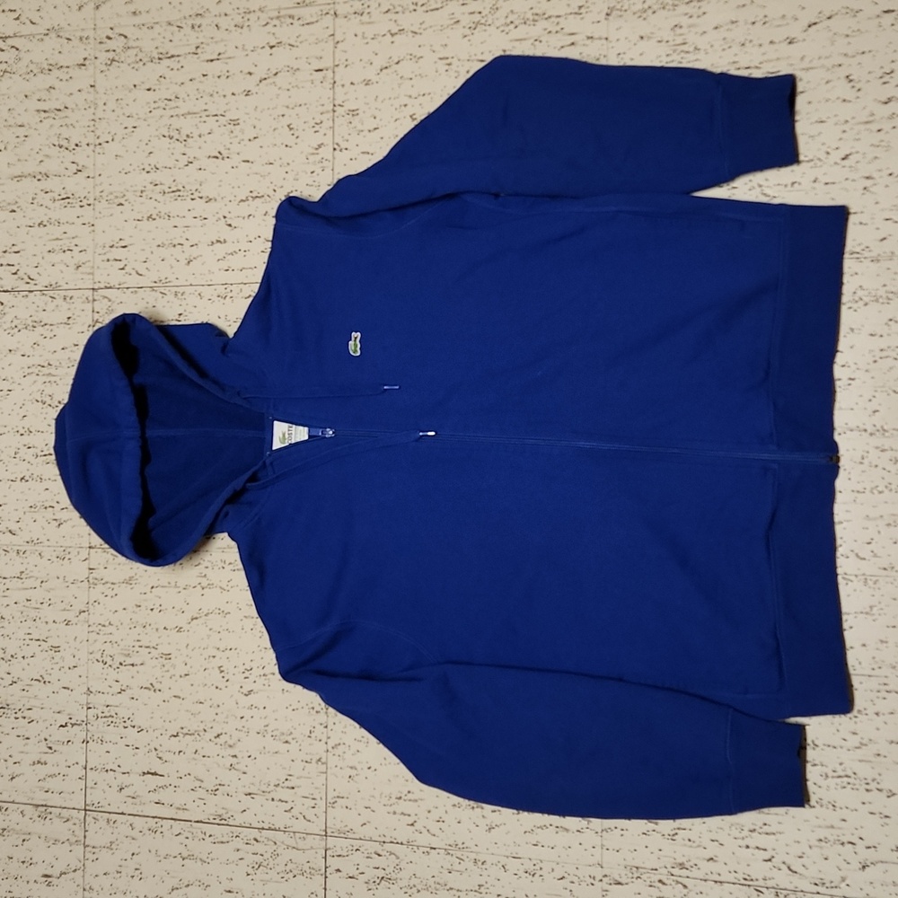 Lacoste Full Zip Royal Blue Hoodie Sweater